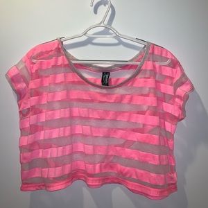 Mesh Pink Tee
